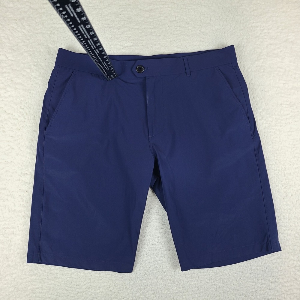 Greyson Shorts Mens 34 Navy Blue 10" Inseam Hybrid Montauk Performance Golf *
